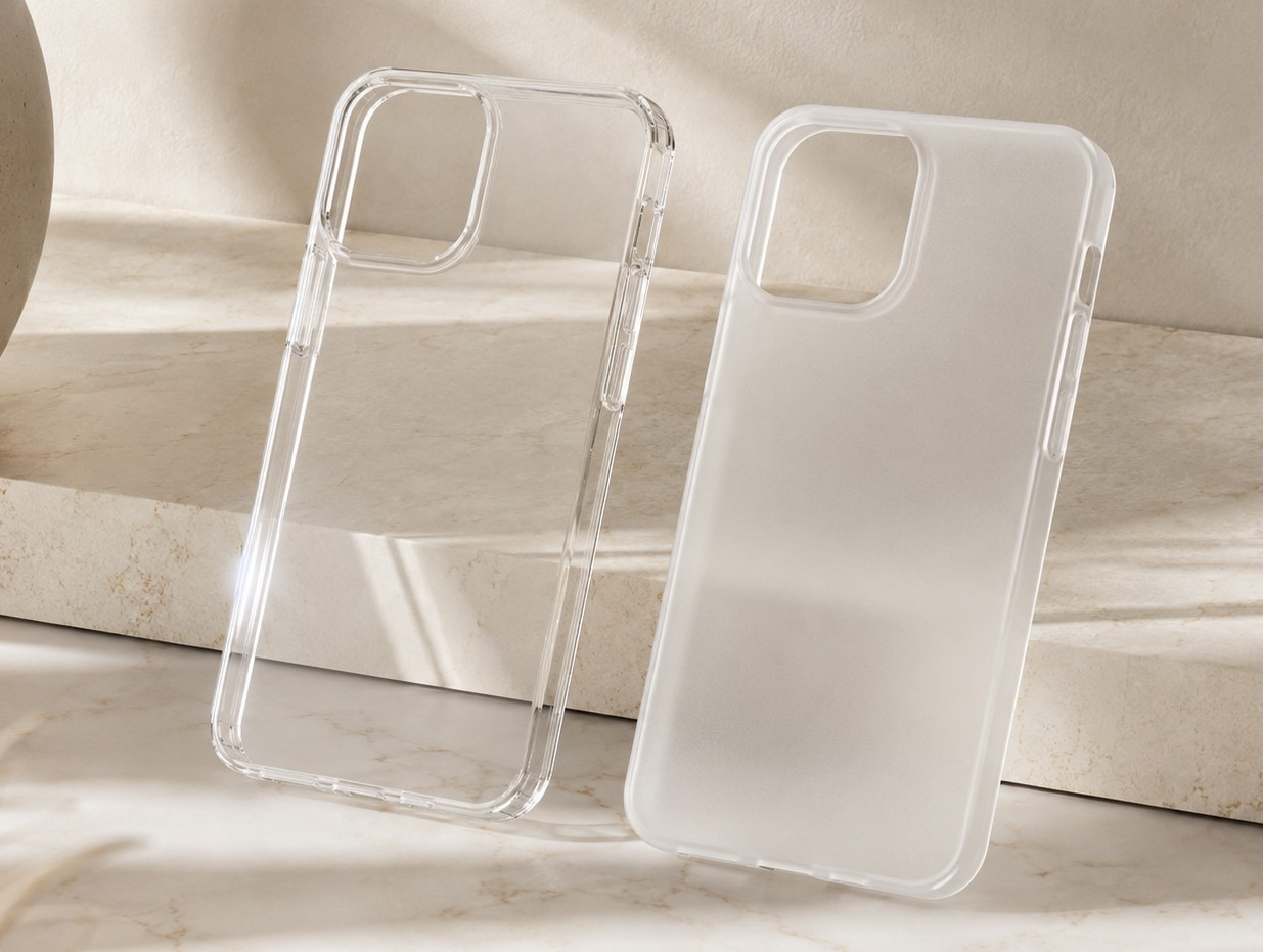 Clear and frosted PC case options