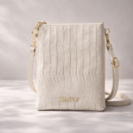 Croc-Texture PU Leather Phone Crossbody Bag — product view 1