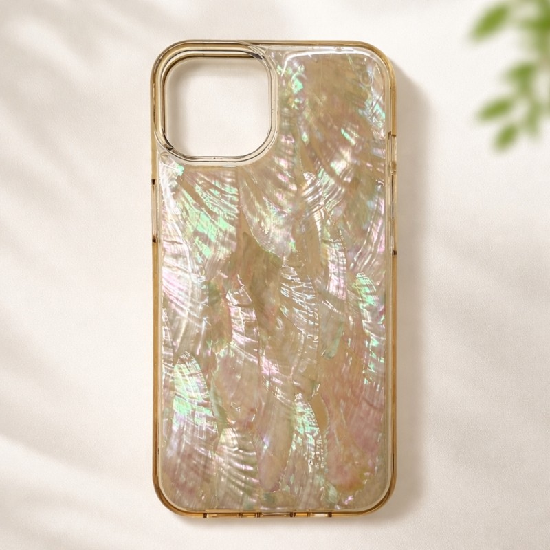 Genuine Shell Inlay TPU Phone Case