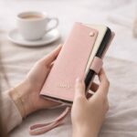 Leather Folio Phone Case with Wrist Strap — product view 1