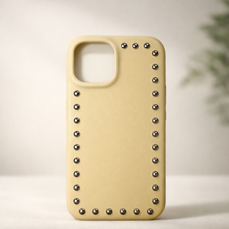 Leather Phone Case with Metal Stud