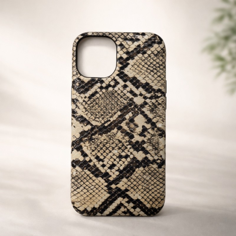 Snake-Texture Leather Phone Case