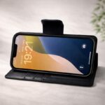 Leather Folio Phone Case with Wallet Stand Function — product view 1