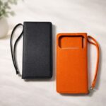 Leather Folio Phone Case with Card Slots and Wrist Strap — product view 3