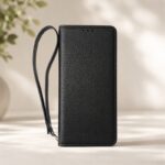 Leather Folio Phone Case with Card Slots and Wrist Strap — product view 4