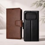 Leather Folio Phone Case with Wallet Stand Function — product view 3