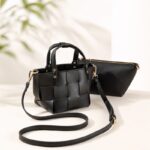 Woven Leather Handheld Bag — product view 4