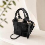 Woven Leather Handheld Bag — product view 5