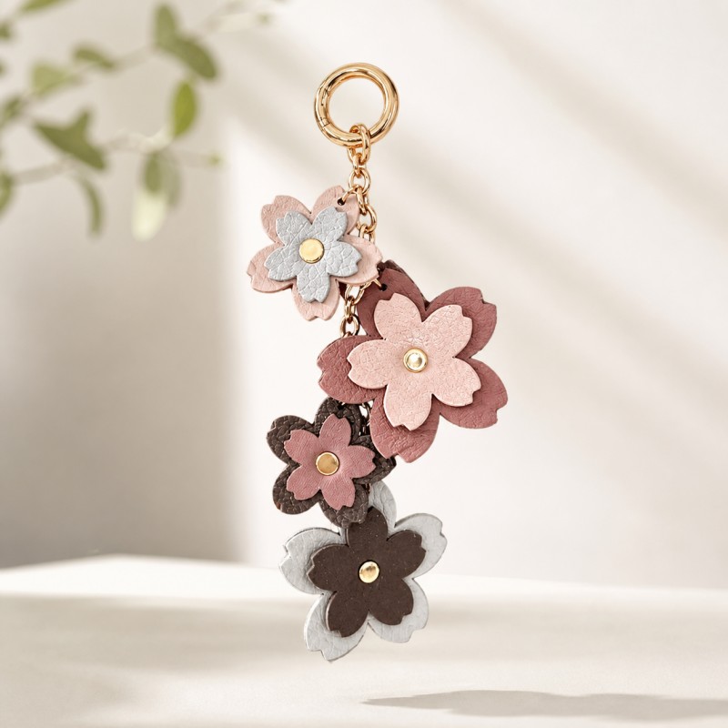 Layered Flower Key Charm