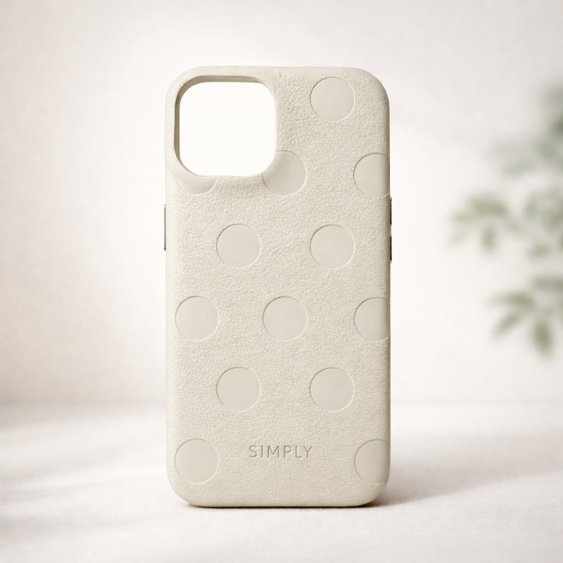 Polka Dot Leather Phone Case