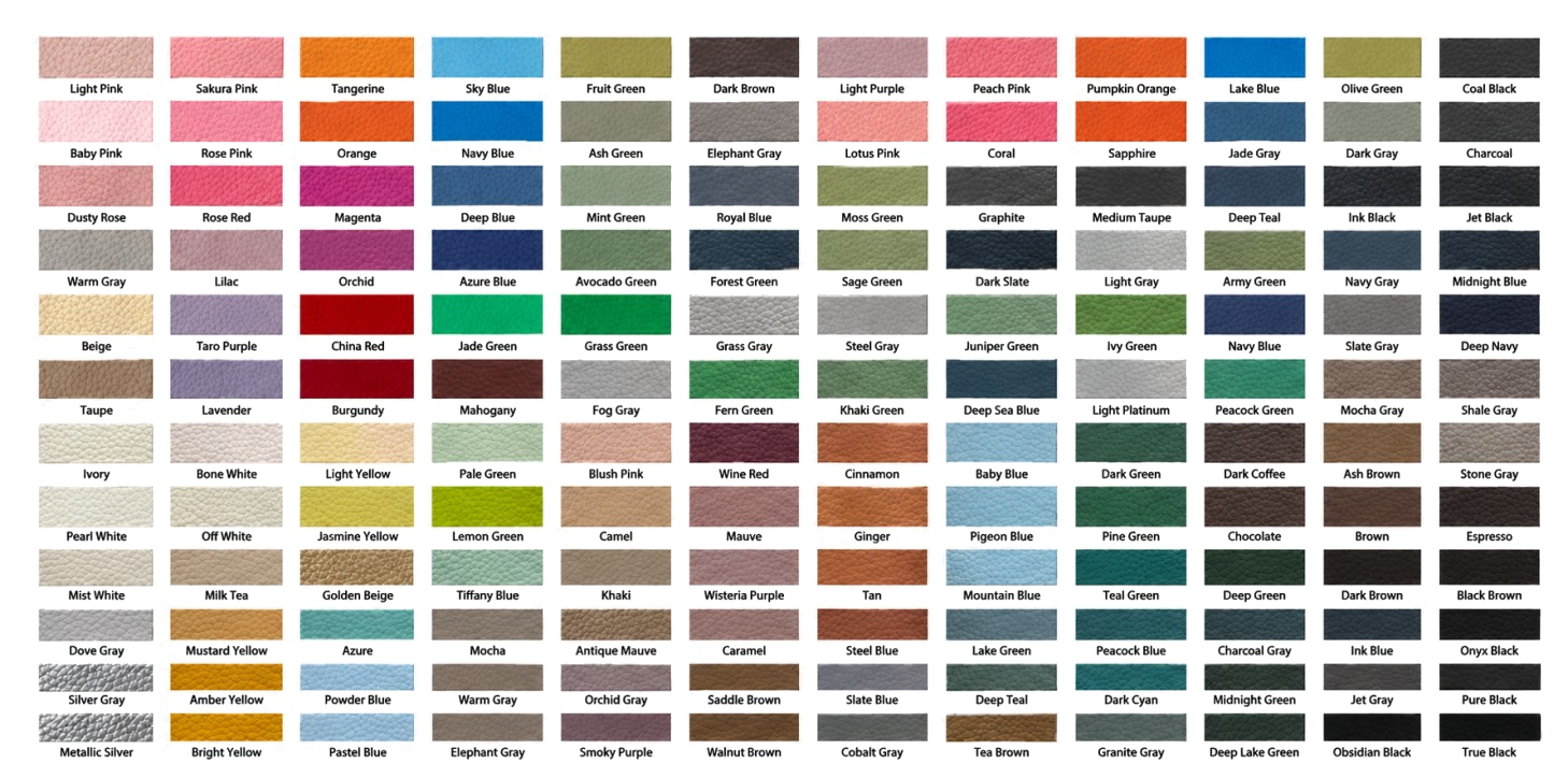 Lychee Grain Eco PU Leather Color Options