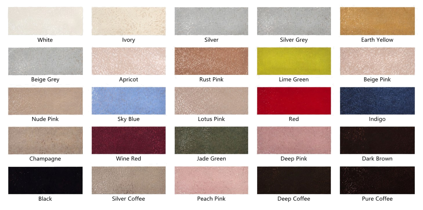 Metallic Iridescent PU Leather Color Options